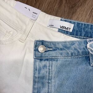 Vertvet two toned denim